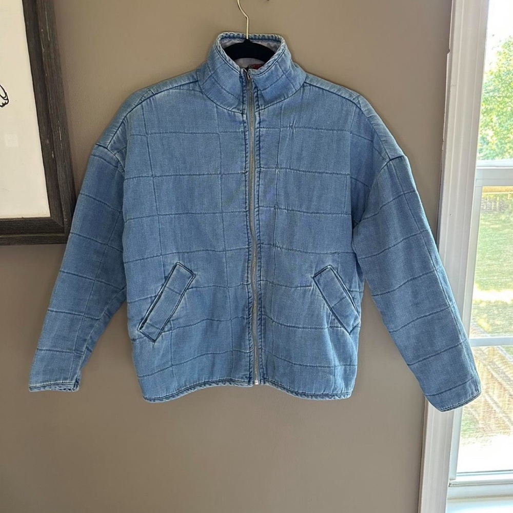 Blue Quilted Jacket